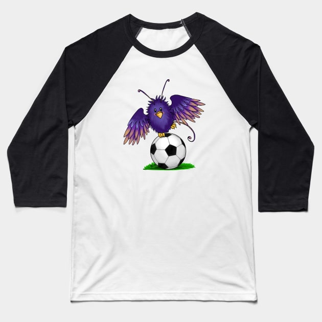 Fuzzy Soccer Baseball T-Shirt by ruthimagination